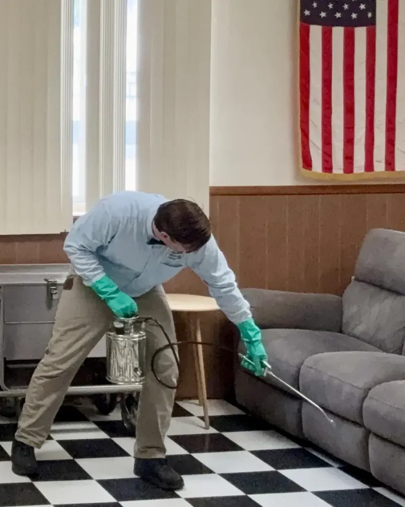 Careful interior pest treatment at a San Gabriel Valley commercial facility